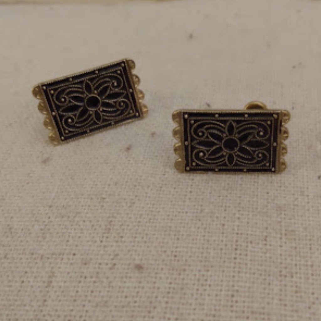 Sorrento: Vintage 12k Gold Filled Art Deco Screw Back Earrings.